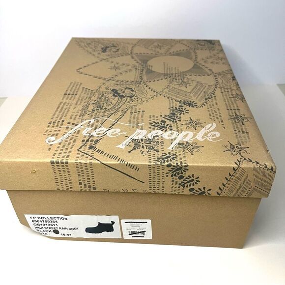 Free People High Street Low Top Slip On Lug Sole Rain Boot Black Size 10 - Picture 9 of 10